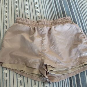 Anthropology WILO The Label 2 in 1 Running Shorts Color Clay